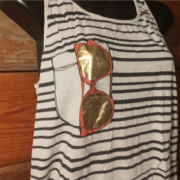 FC JEANS | STRIPED POLKADOT SUNGLASSES TANK - Picture 3 of 4